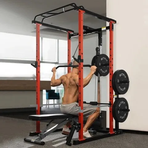 RitFit PPC02 1000lbs Power Cage with Lat Pulldown for Home Gym