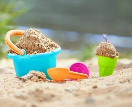 Sand toys Set infant bucket and ice cream cones