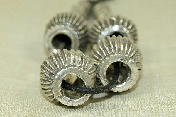 Set of Antique Silver Cones and Beads from India