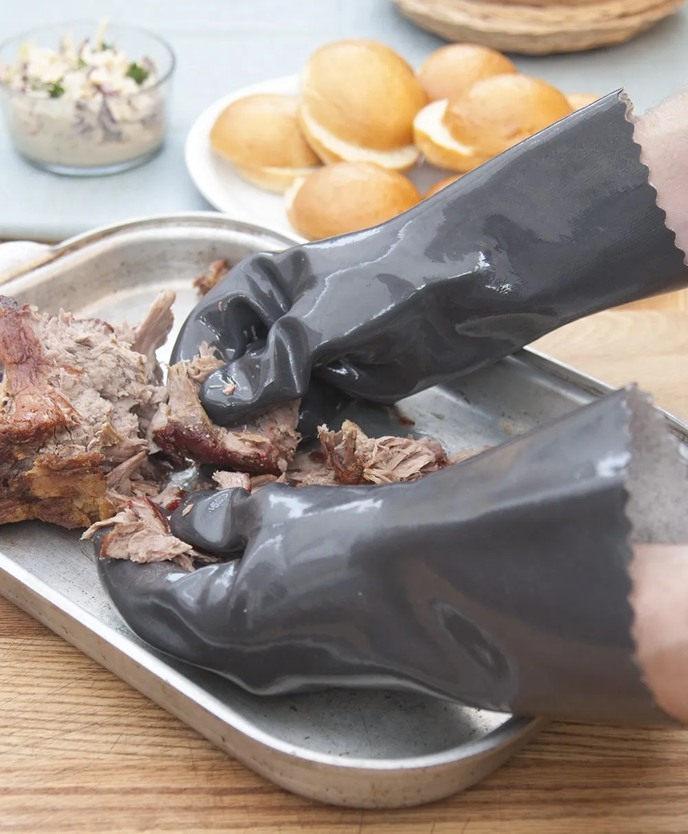 Steven Raichlen Best of Barbecue Insulated Food Gloves (Pair) / 12.6&quot; Length - SR8037 - Durable and Reusable - Safely Handle Hot Food from Grill or Kitchen