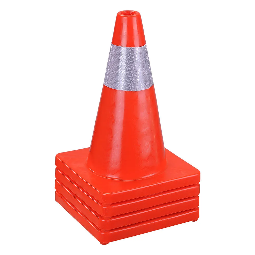 TheLAShop 18" Traffic Cones 4 Pcs Safety PVC Reflective Collar