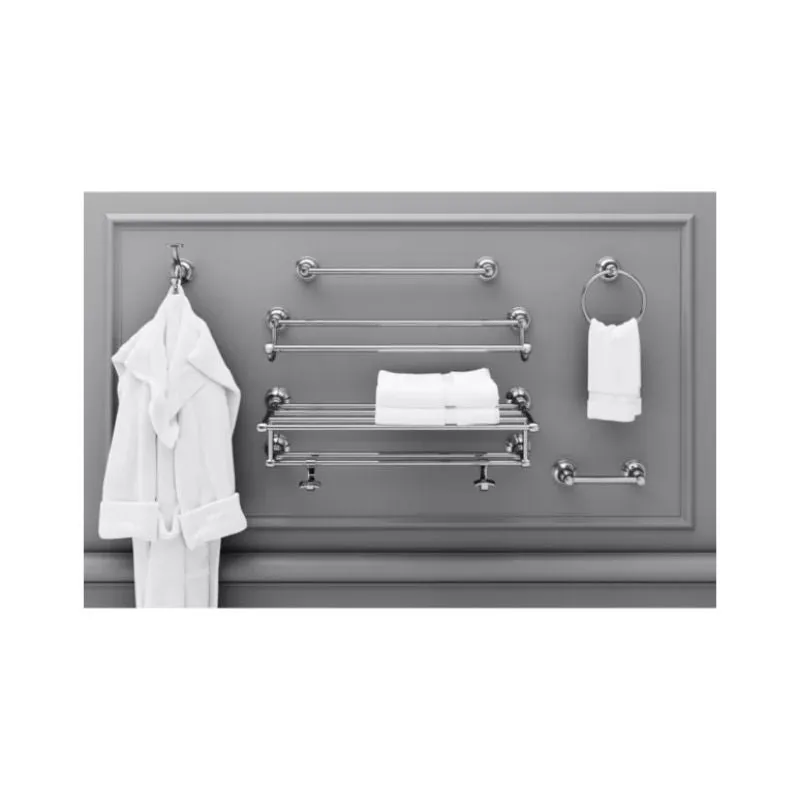 Tisbury 26.47" Round Double Towel Bar in Polished Chrome