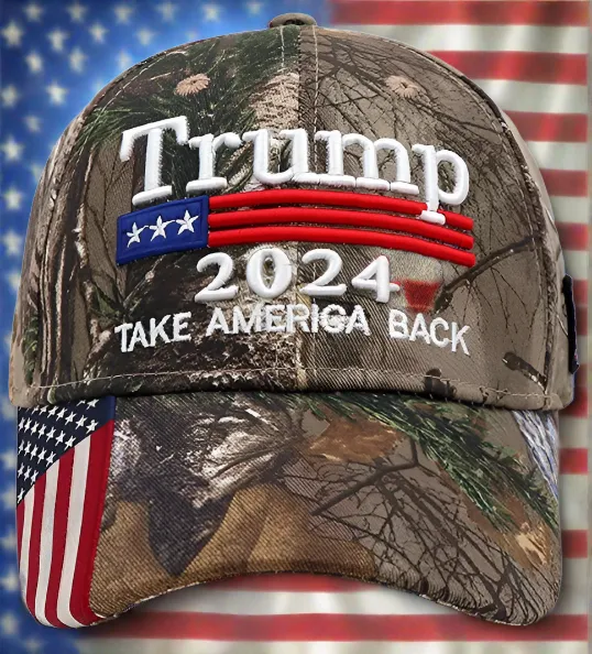 Trump 2024 Camo Take America Back Embroidered Baseball Hat