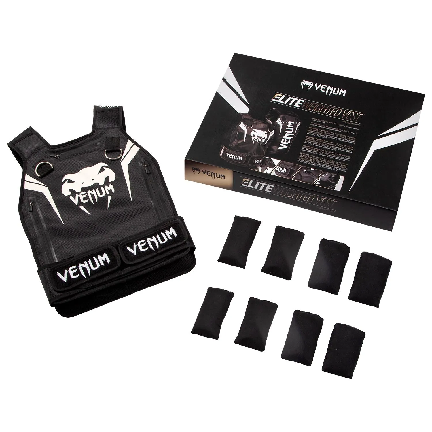 Venum Elite Weighted Vest - Black/White