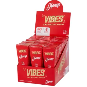 Vibes - 1.25 Hemp - 6 Cones - 30 Pack Box