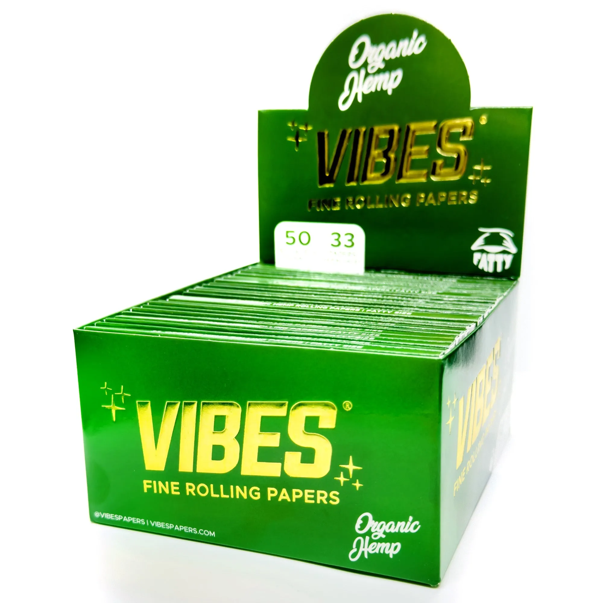 Vibes - Fatty Organic Hemp - 33 Paper Booklet - 50 Pack Box