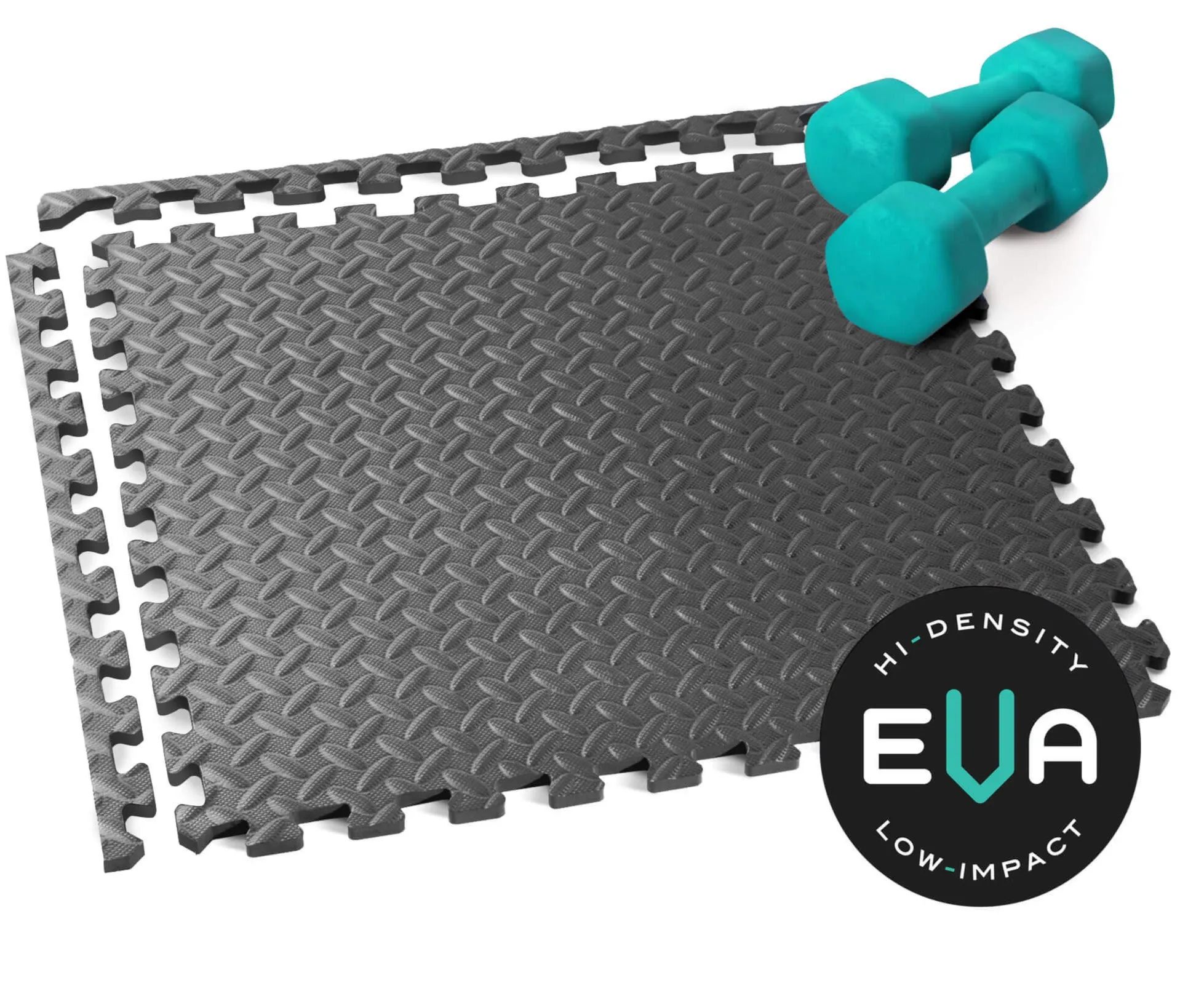 vélotas® Diamond Pattern Foam Fitness Mats 1/2" - 4 Color Options