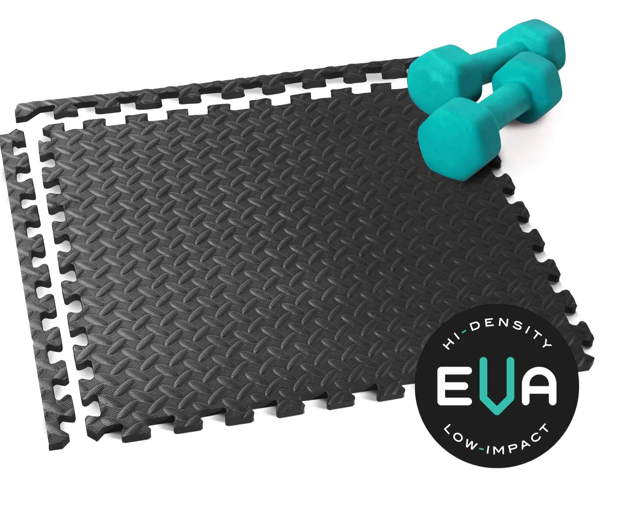 vélotas® Diamond Pattern Foam Fitness Mats 1/2" - 4 Color Options