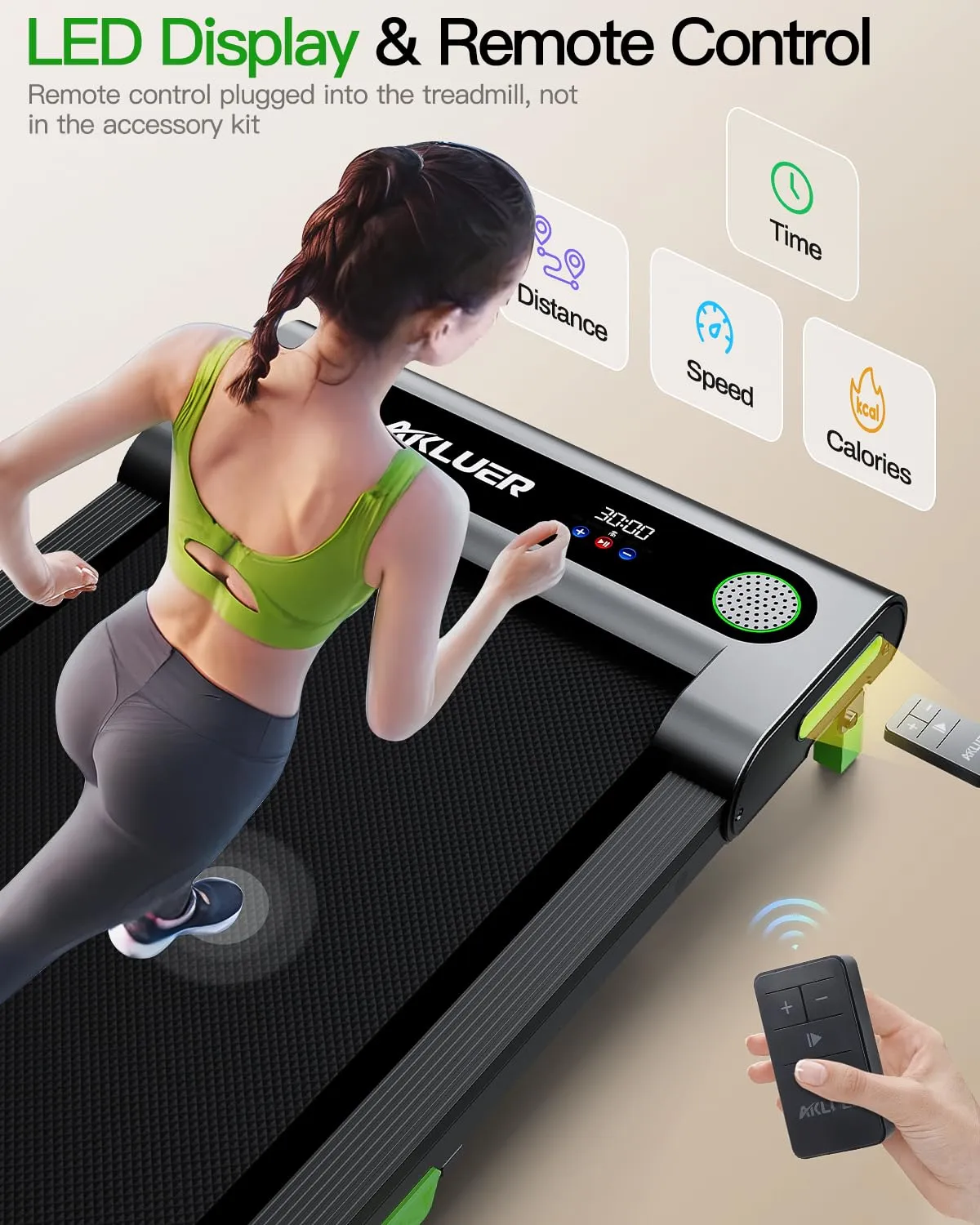 Walking Pad with Incline, Akluer Incline Walking Pad Treadmill for Home, 2.5 HP Under Desk Treadmill Small with Remote Control, Walking Pad Small Treadmill with LED Display