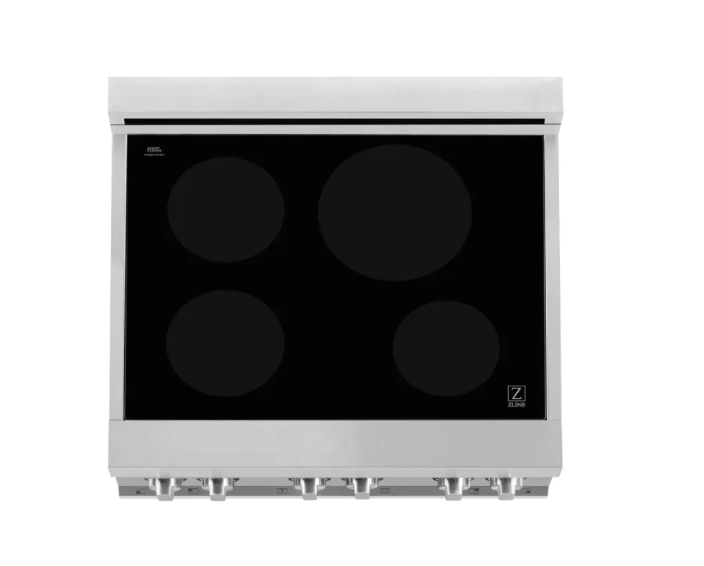 ZLINE 30 Induction Range in Stainless Steel with a Black Matte Door (RAIND-BLM-30)