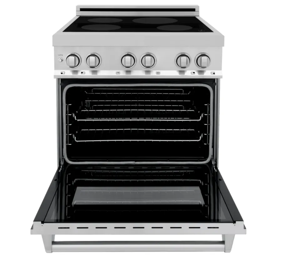 ZLINE 30 Induction Range in Stainless Steel with a Black Matte Door (RAIND-BLM-30)