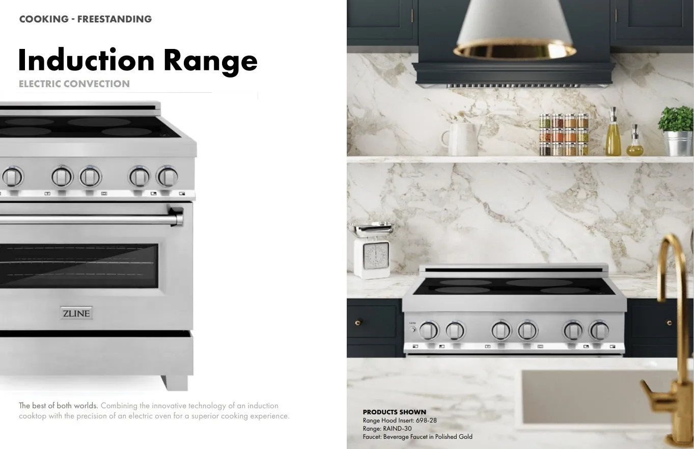 ZLINE 30 Induction Range in Stainless Steel with a Black Matte Door (RAIND-BLM-30)