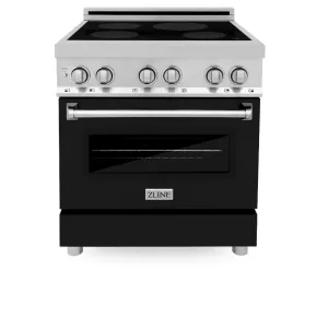 ZLINE 30 Induction Range in Stainless Steel with a Black Matte Door (RAIND-BLM-30)