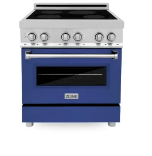 ZLINE 30 Induction Range in Stainless Steel with a Blue Matte Door (RAIND-BM-30)