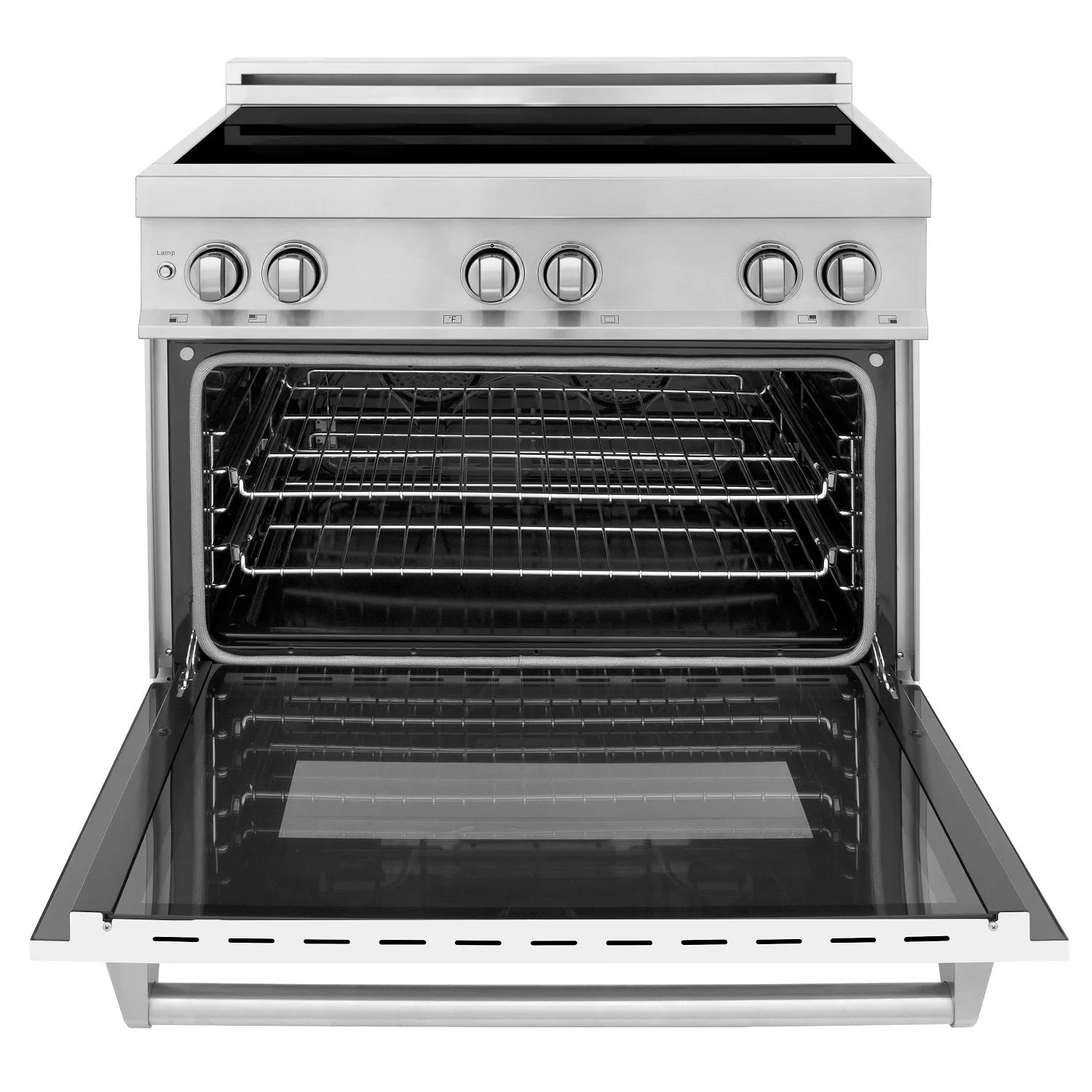 ZLINE 36 Induction Range in Stainless Steel with a White Matte Door (RAIND-WM-36)