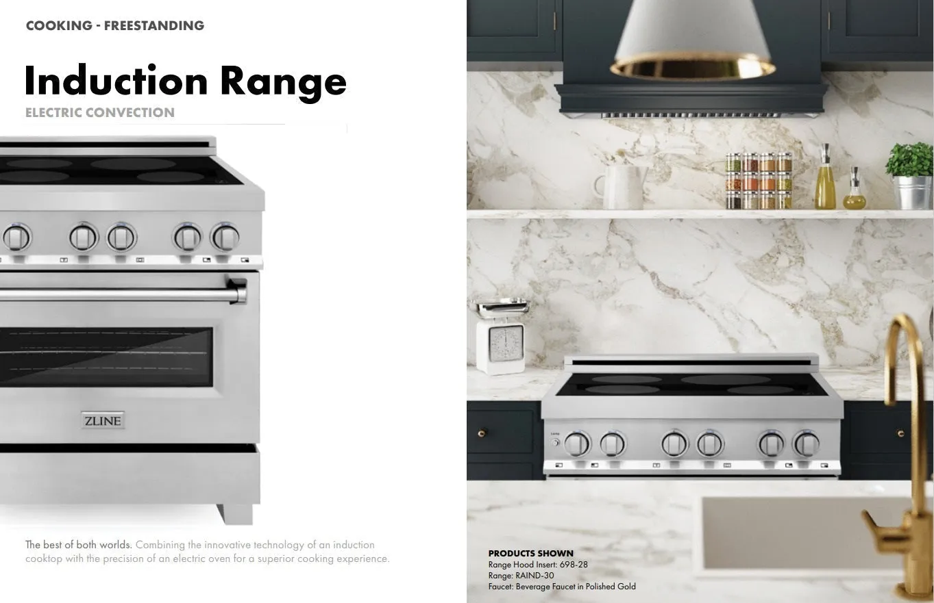 ZLINE 36 Induction Range in Stainless Steel with a White Matte Door (RAIND-WM-36)